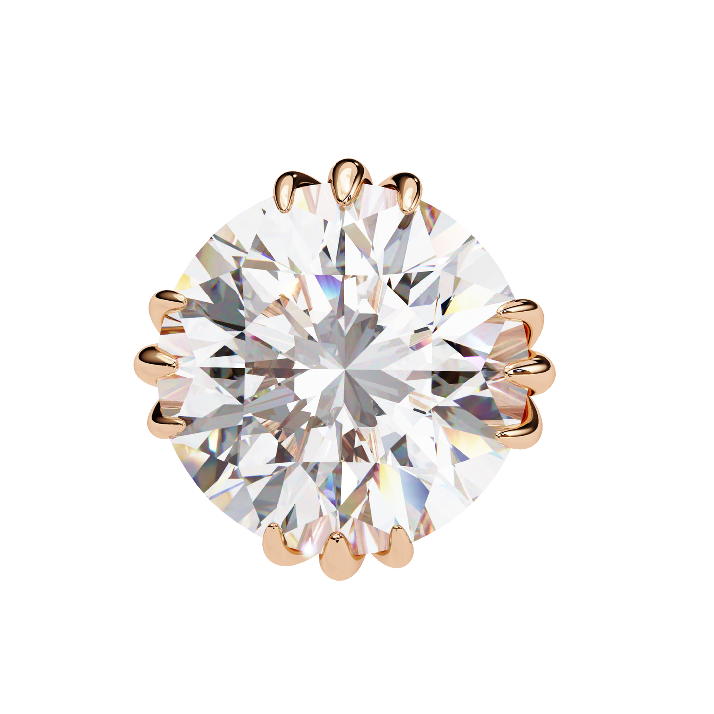 Classic Round Diamond Stud Earrings