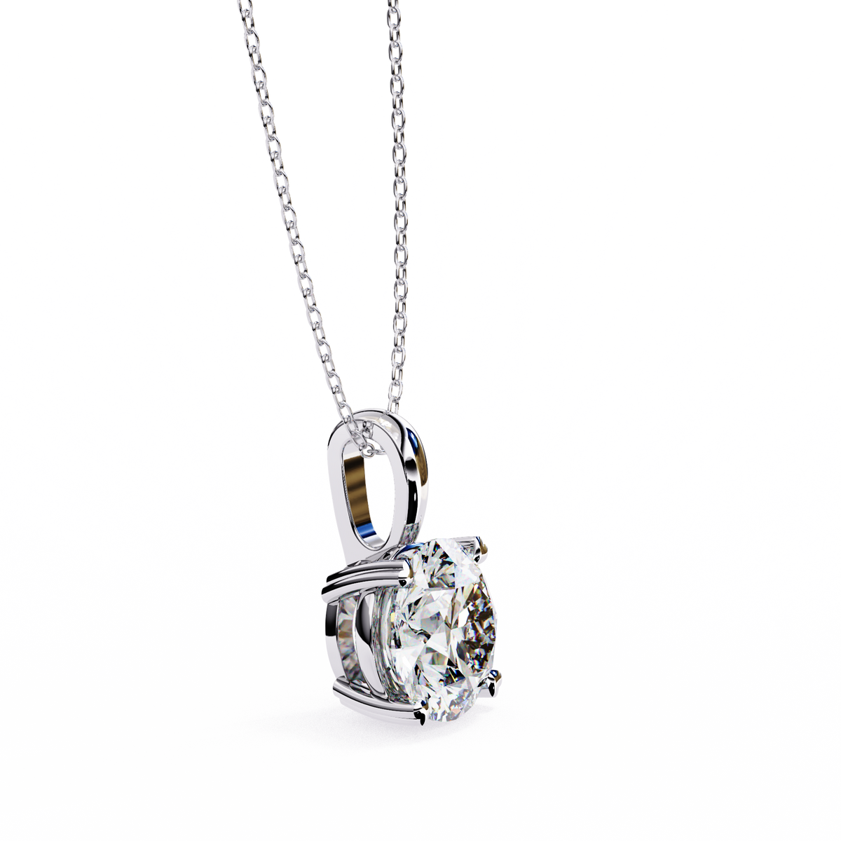 Classic Round Solitaire Diamond Pendant
