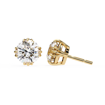 Classic Round Diamond Stud Earrings