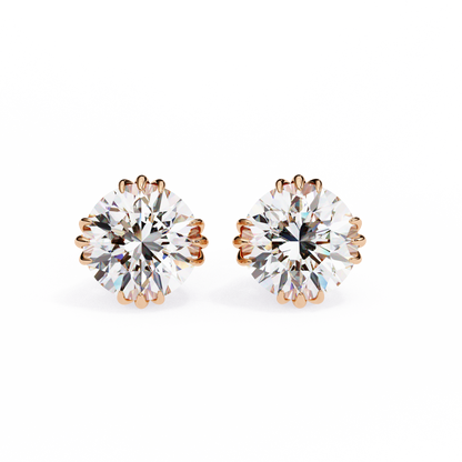 Classic Round Diamond Stud Earrings