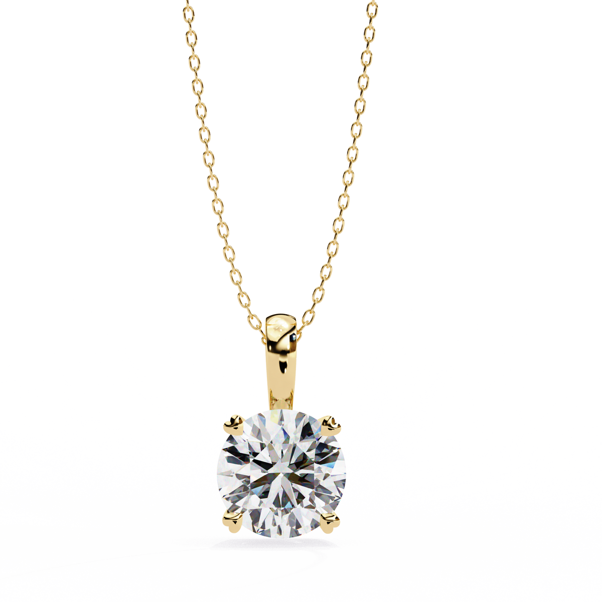 Classic Round Solitaire Diamond Pendant