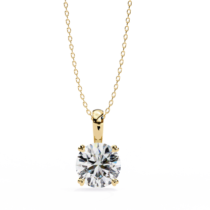 Classic Round Solitaire Diamond Pendant