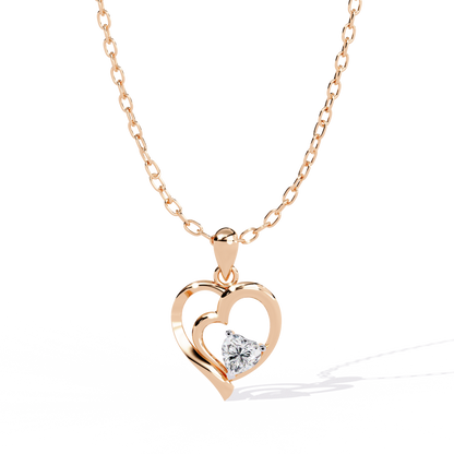 Interlocking Heart Diamond Pendant