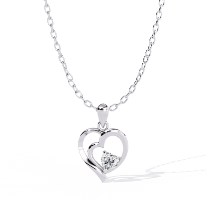 Interlocking Heart Diamond Pendant
