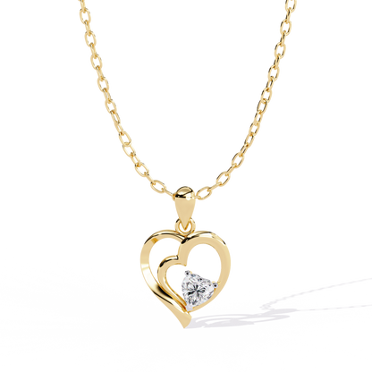 Interlocking Heart Diamond Pendant