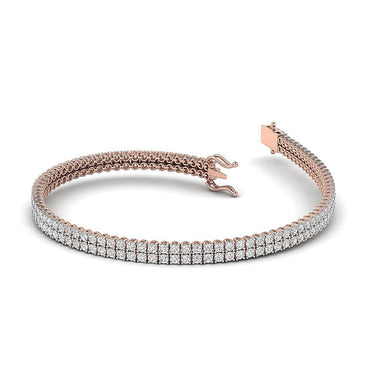 Double-Row Diamond Tennis Bracelet