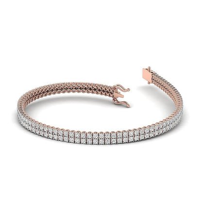 Double-Row Diamond Tennis Bracelet