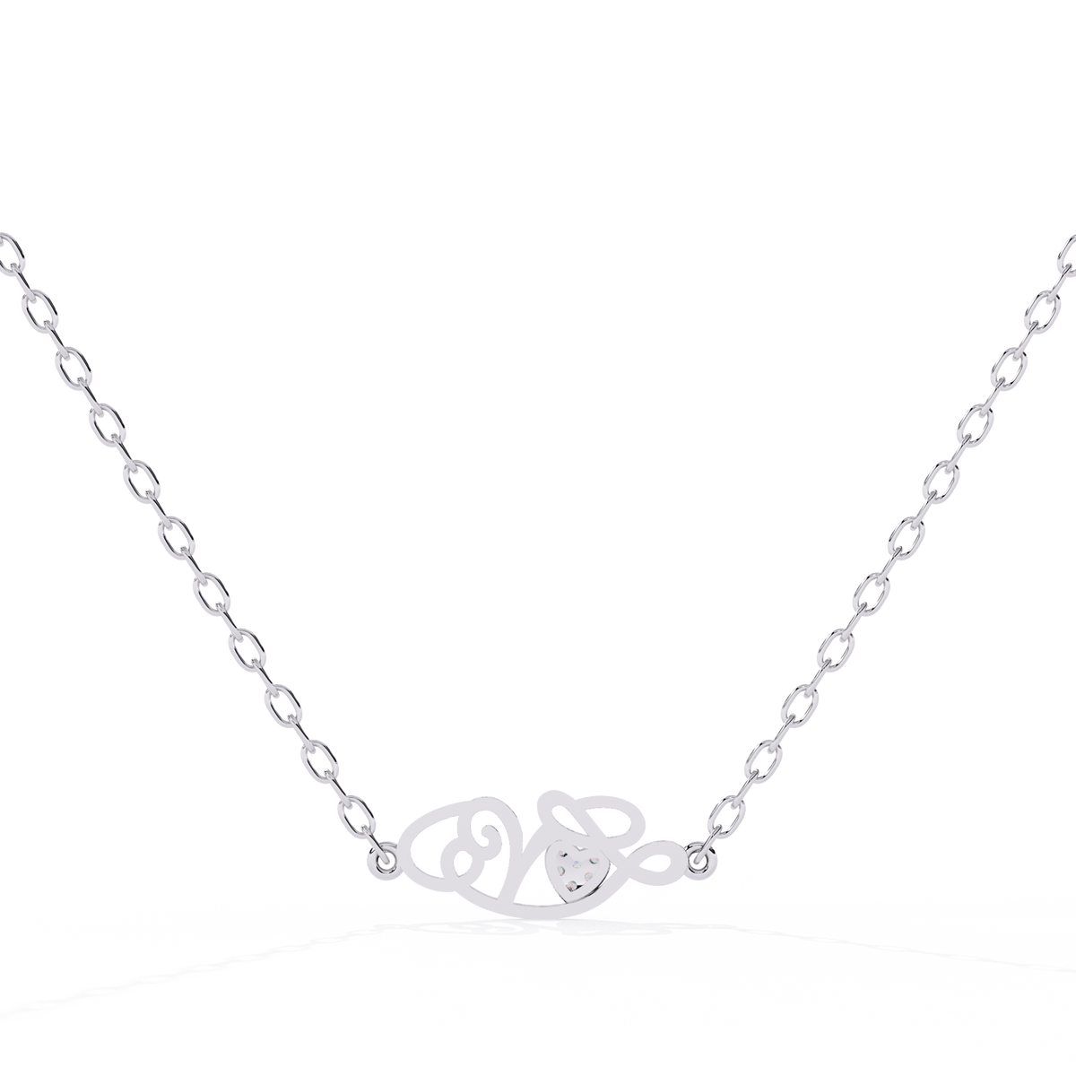 Sterling Silver Diamond Accent "Love" Pendant