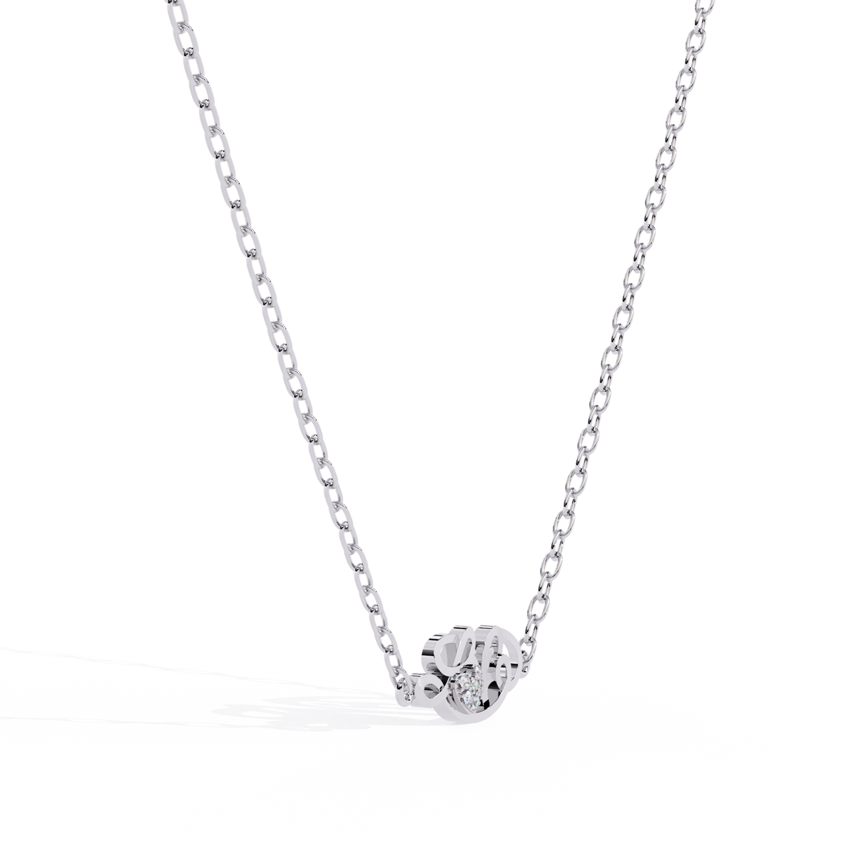 Sterling Silver Diamond Accent "Love" Pendant
