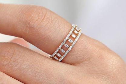 modern open-work diamond band