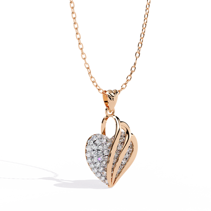 Exquisite Pave Diamond Heart Pendant