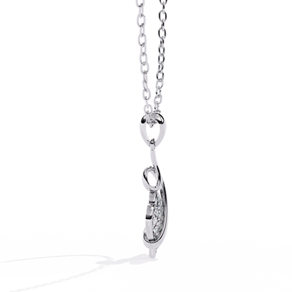 Diamond Pavé Swirl Heart Pendant