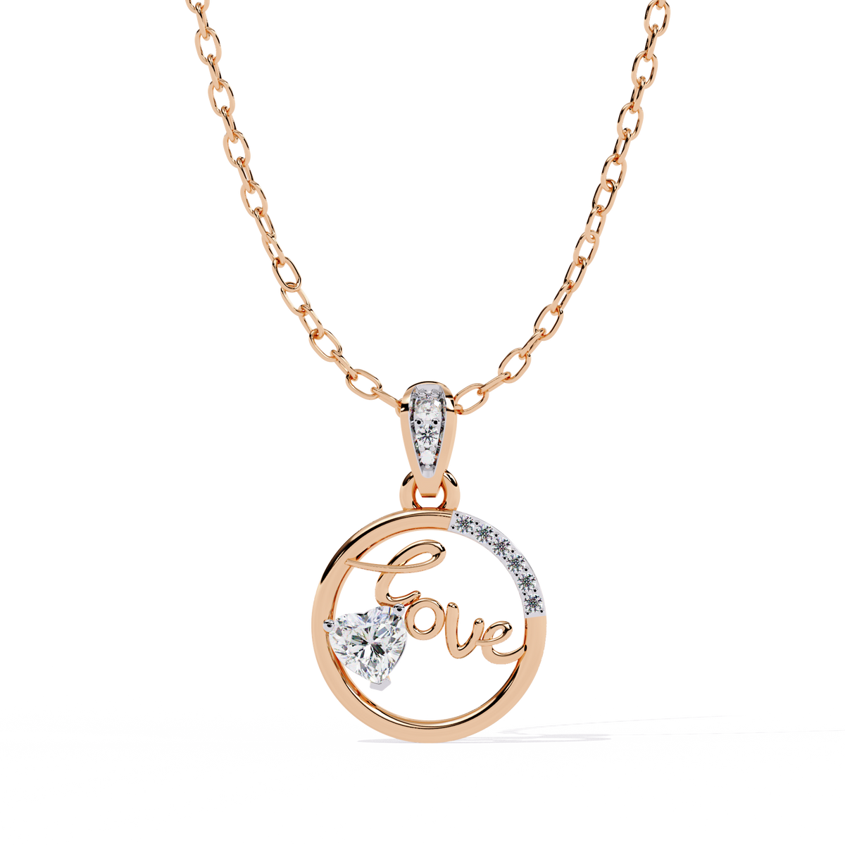 Endless Love" Diamond Heart Pendant