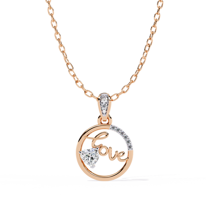 Endless Love" Diamond Heart Pendant