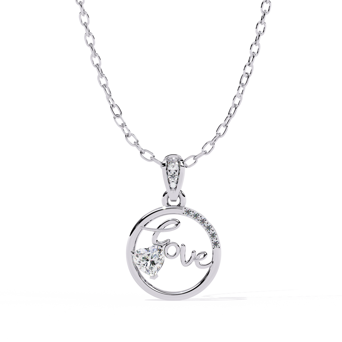Endless Love" Diamond Heart Pendant