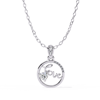 Endless Love" Diamond Heart Pendant