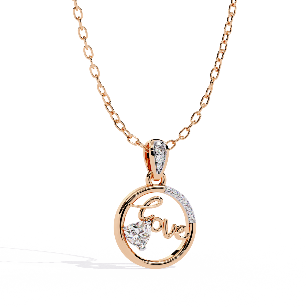 Endless Love" Diamond Heart Pendant