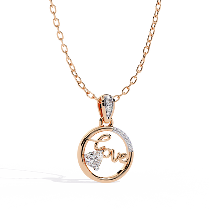 Endless Love" Diamond Heart Pendant