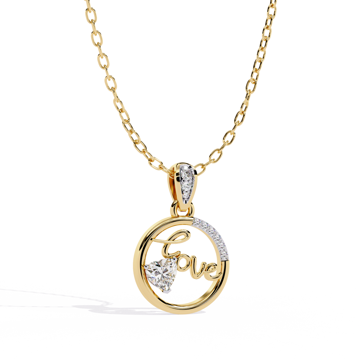 Endless Love" Diamond Heart Pendant