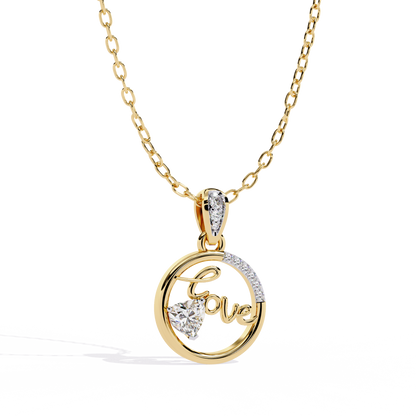 Endless Love" Diamond Heart Pendant