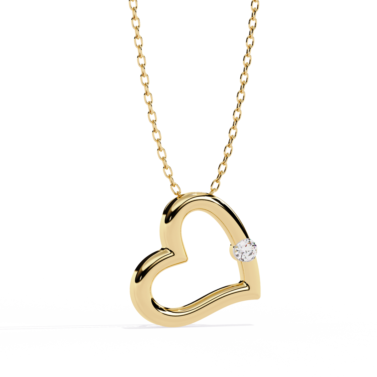 Diamond Accent Open Heart Pendant