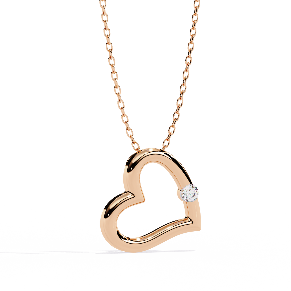 Diamond Accent Open Heart Pendant