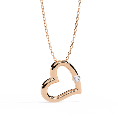 Diamond Accent Open Heart Pendant