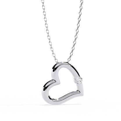 Diamond Accent Open Heart Pendant