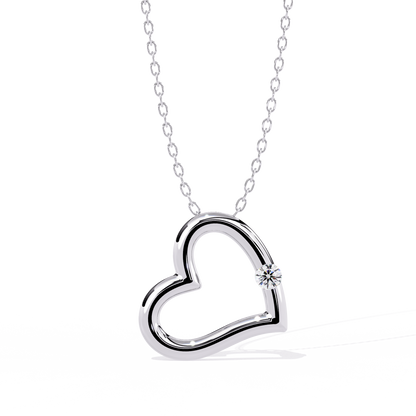 Diamond Accent Open Heart Pendant