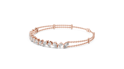 Multi-Shape Diamond Station Bracelet
