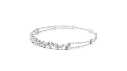 Multi-Shape Diamond Station Bracelet