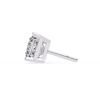 princess-cut diamond stud earrings