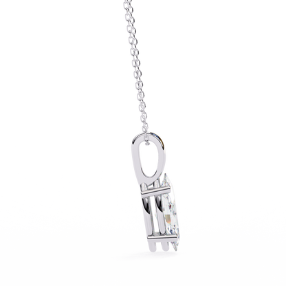 Elegant Marquise Diamond Solitaire Pendant