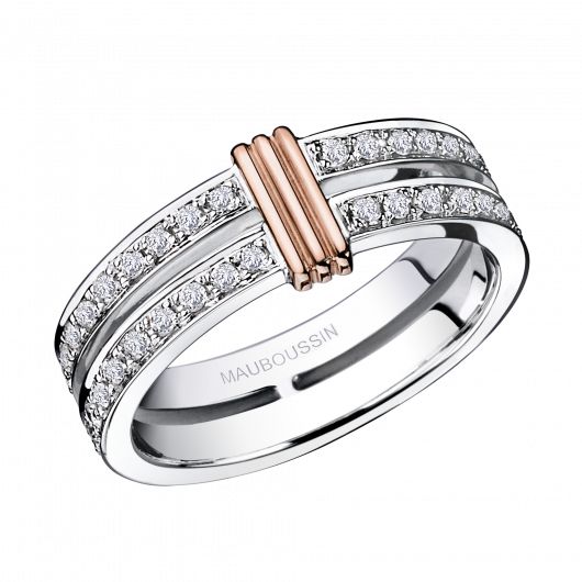 Mauboussin Two-Tone Diamond Band Ring