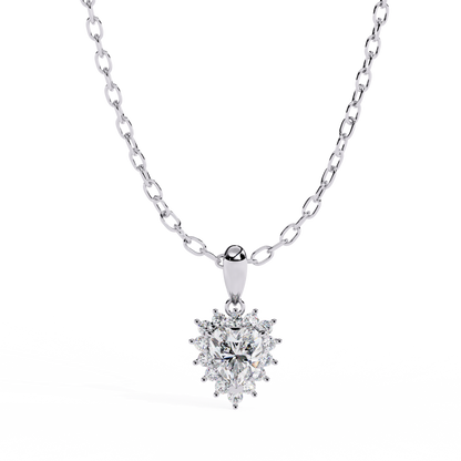 Heart Diamond Cluster Pendant