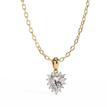 Heart Diamond Cluster Pendant