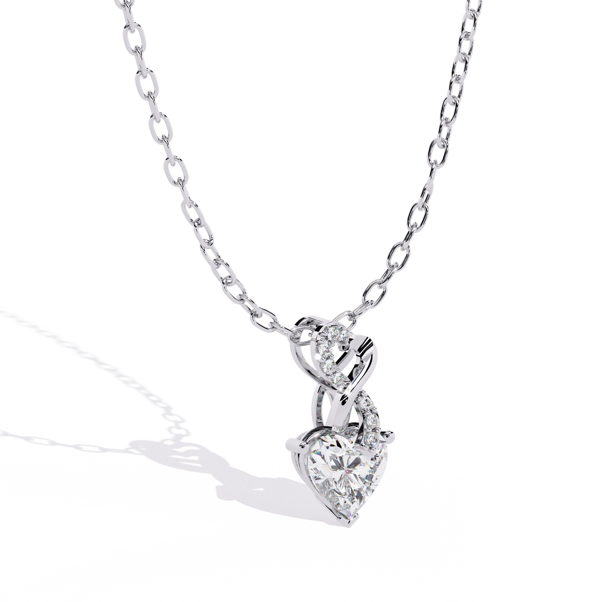 Sterling Silver Infinity Heart Pendant