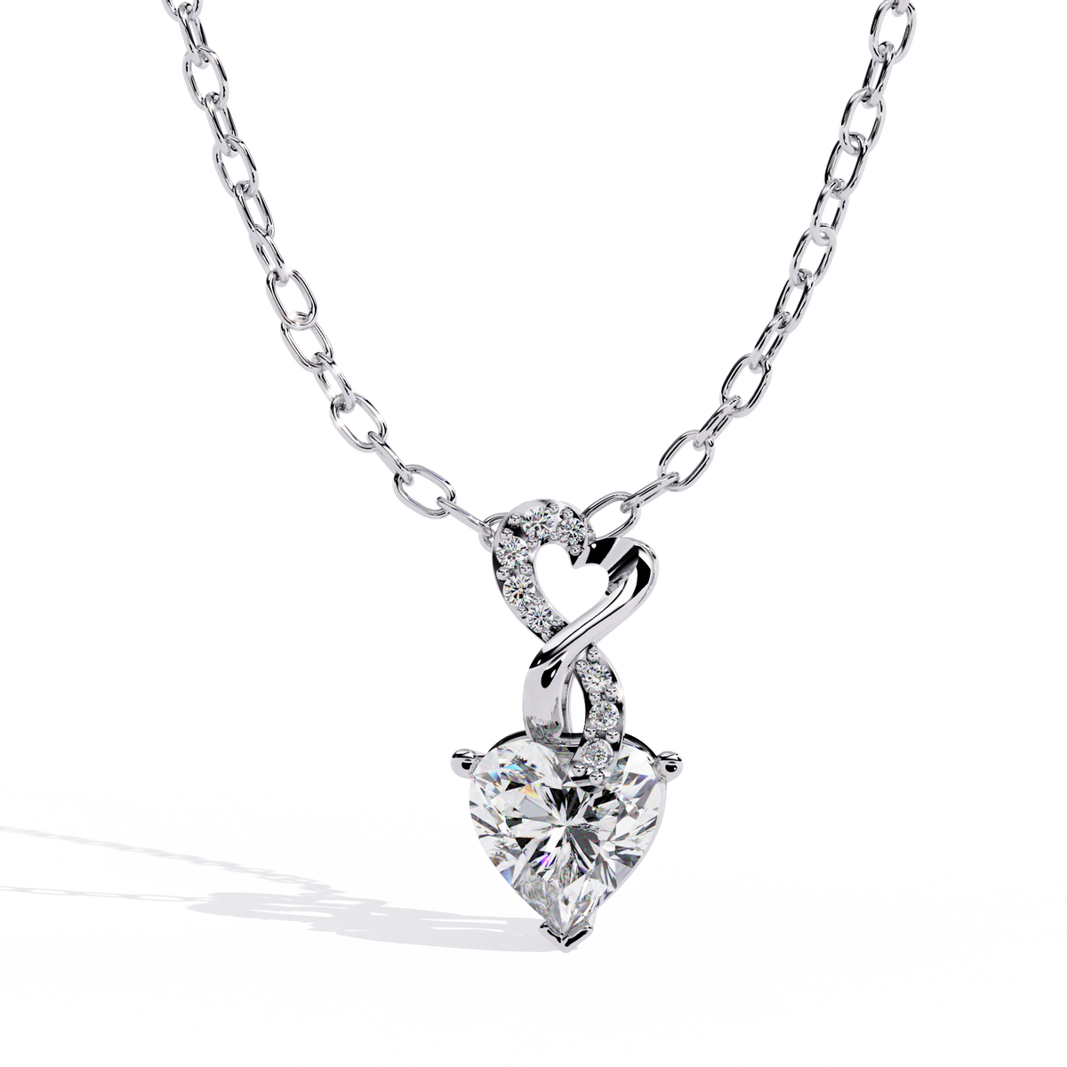 Sterling Silver Infinity Heart Pendant