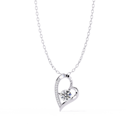 Floating Diamond Heart Pendant