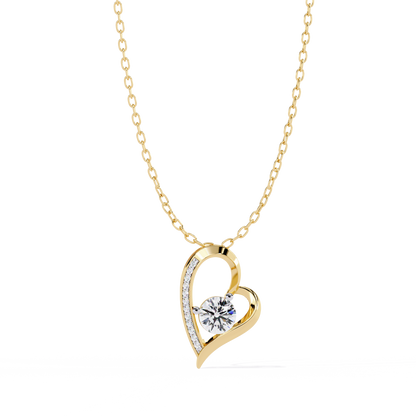 Floating Diamond Heart Pendant