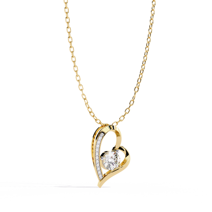 Floating Diamond Heart Pendant