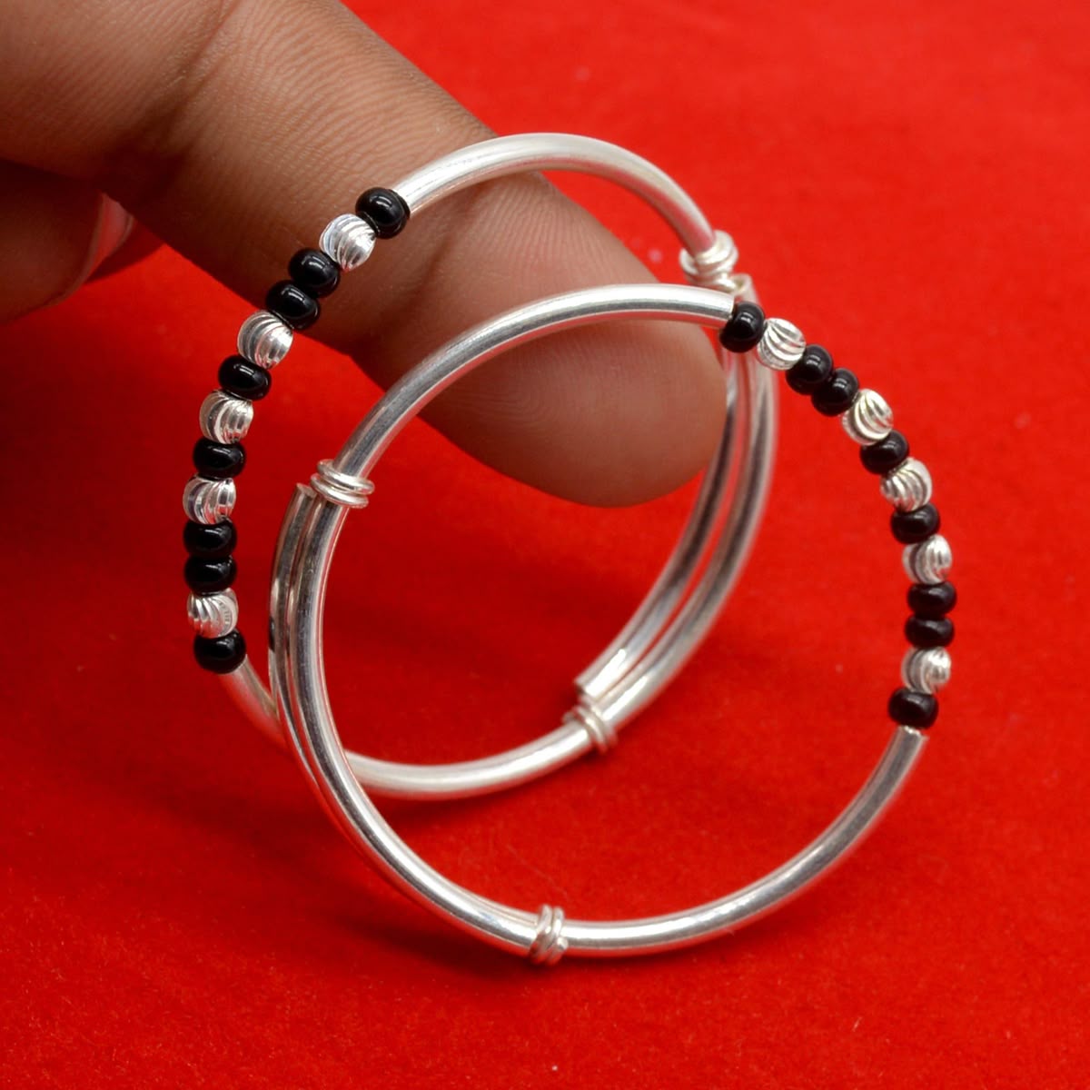 Pure Silver Nazariya Baby Bangles
