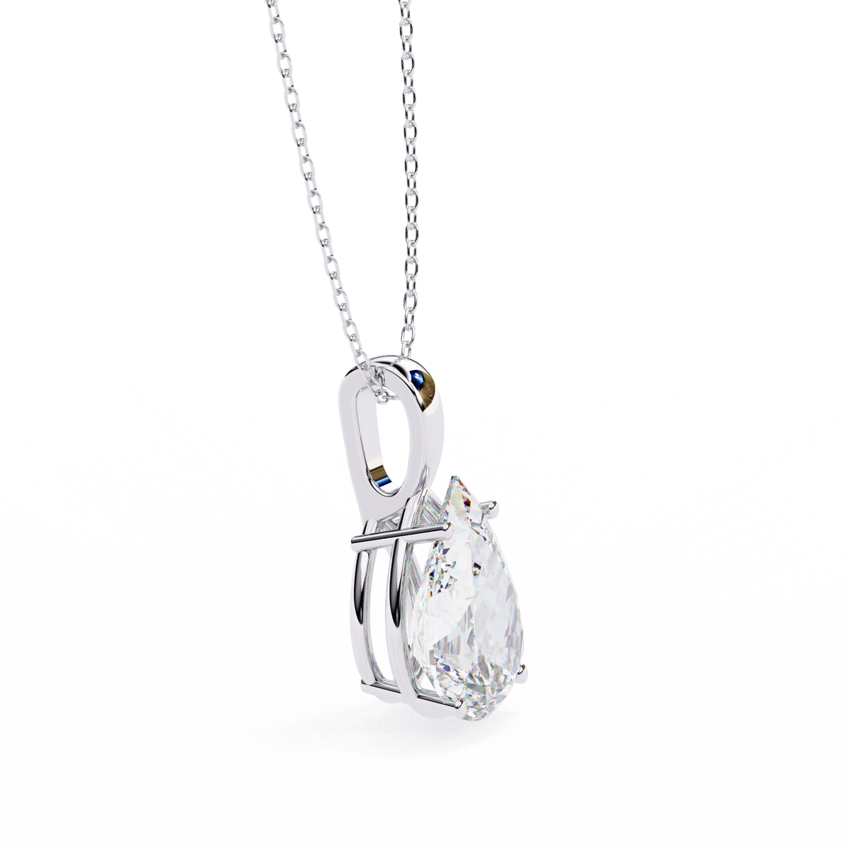 Pear-Cut Diamond Solitaire Pendant