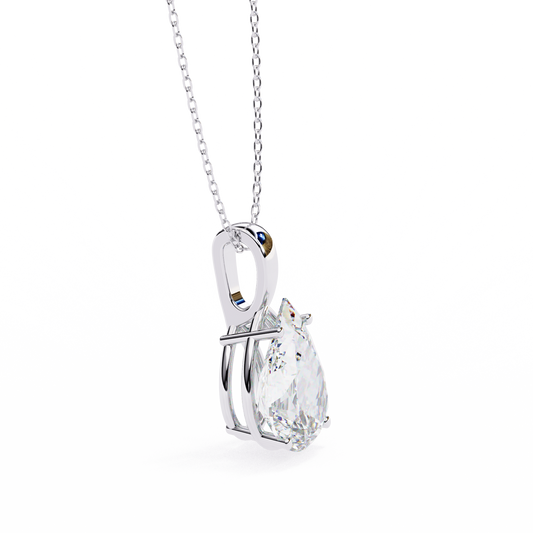 Pear-Cut Diamond Solitaire Pendant