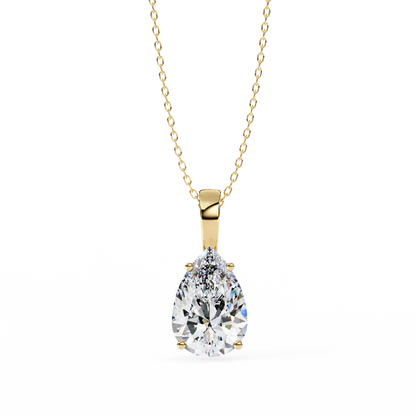 Pear-Cut Diamond Solitaire Pendant