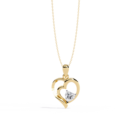 Double Heart Diamond Pendant
