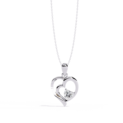 Double Heart Diamond Pendant