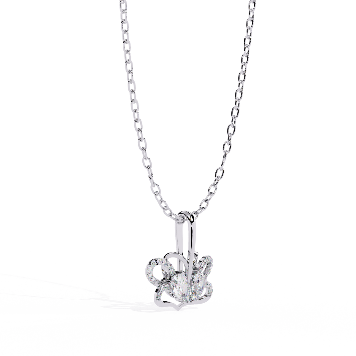 Exquisite Diamond Butterfly Pendant