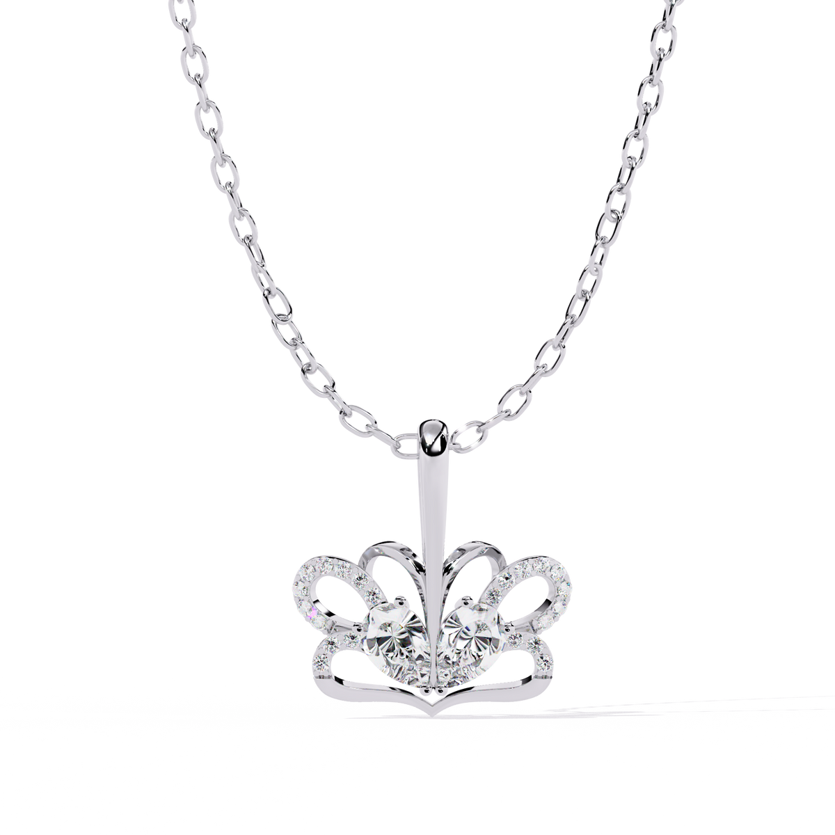 Exquisite Diamond Butterfly Pendant