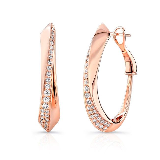 Twisted inside-out hoop earrings